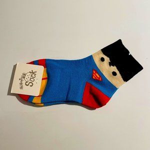 Children's Super Man Sock Pair (Ages 4-9)